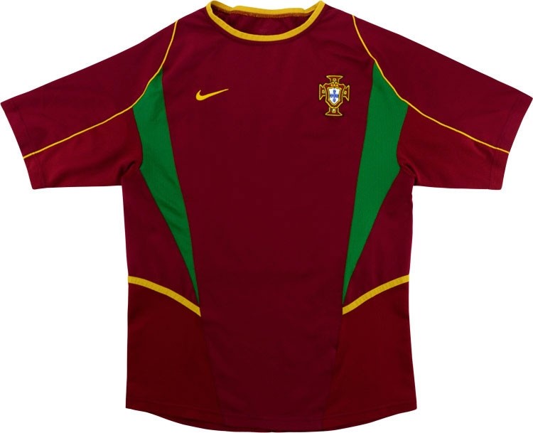 Thailande Maillot Football Portugal Domicile Retro 2002 Rouge